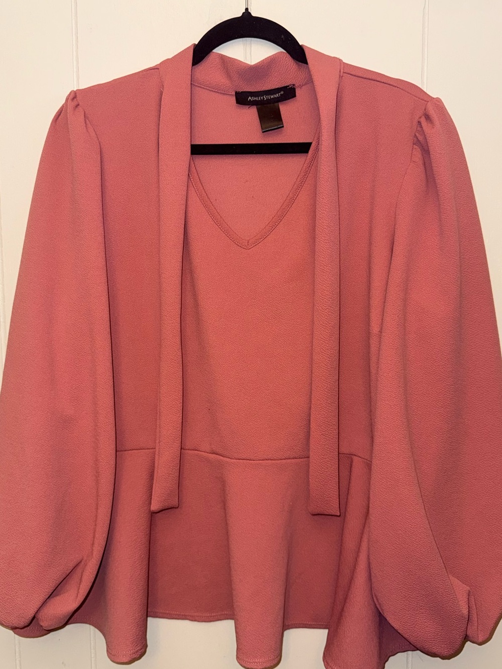 Ashley Stewart Rose Pink V-Neck Jacket
